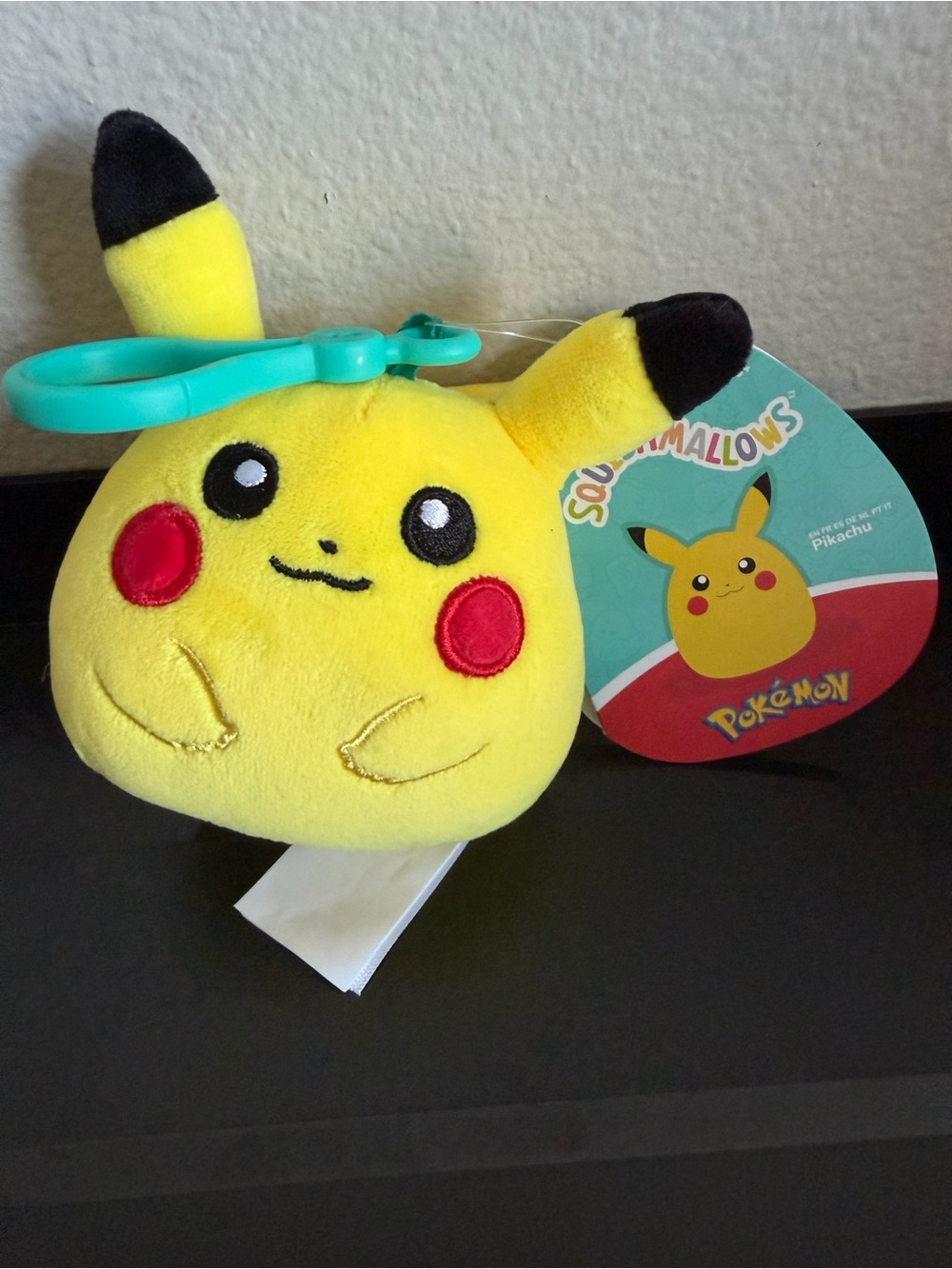 Pokemon Pikachu Squishmallows Yellow Plush Key Clip - Cute Kids Toy